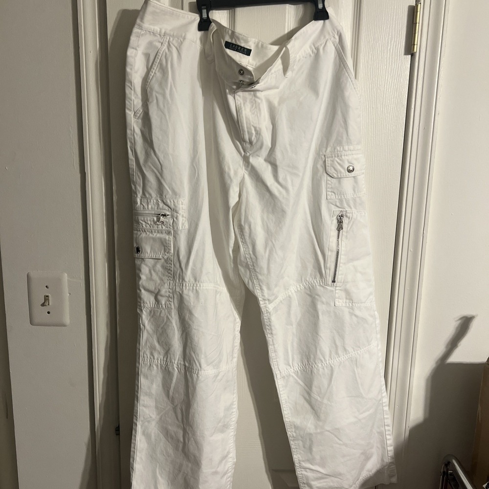 Lauren Ralph Lauren Pants Size 20 White Zipper  Plus Size Casual Straight Party